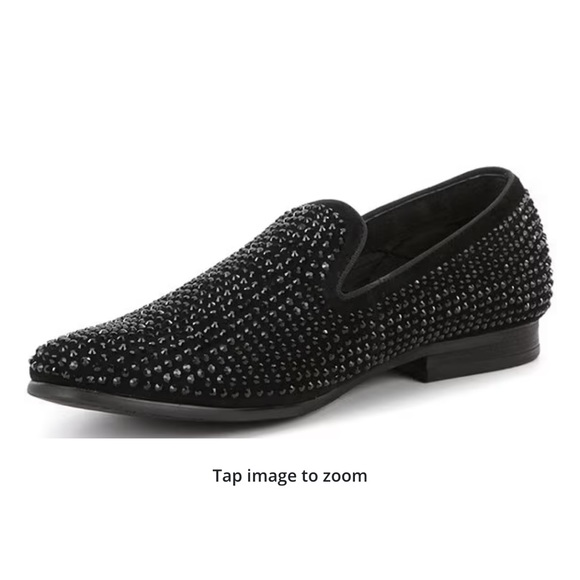 NEW IN BOX Steve Madden Men's Caviar Rhinestone Slipper Loafer size 7.5 - Picture 7 of 16